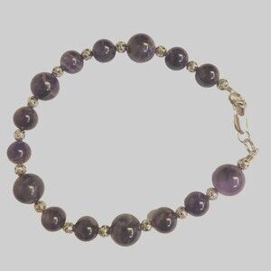 Handcrafted Amethyst Beaded Bracelet